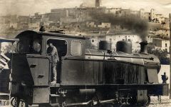 Locomotora n 4 del Ferrocarril de la Marina de E.S.A en Altea (ca. 1915)