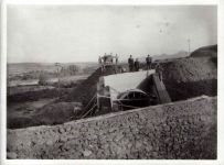 Construccin del Ferrocarril Santander - Mediterrneo en Villarroya de la Sierra (Fotgrafo Remacha, 1928)