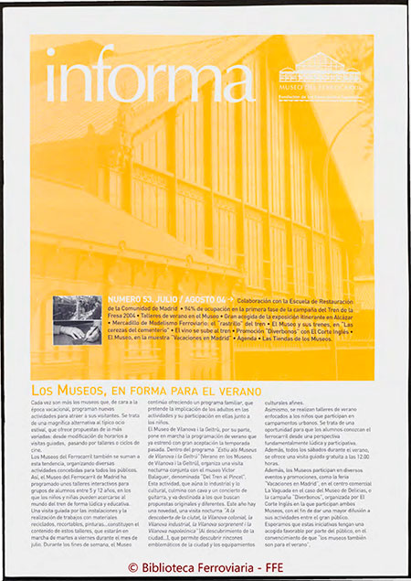 Boletines - Museo del Ferrocarril