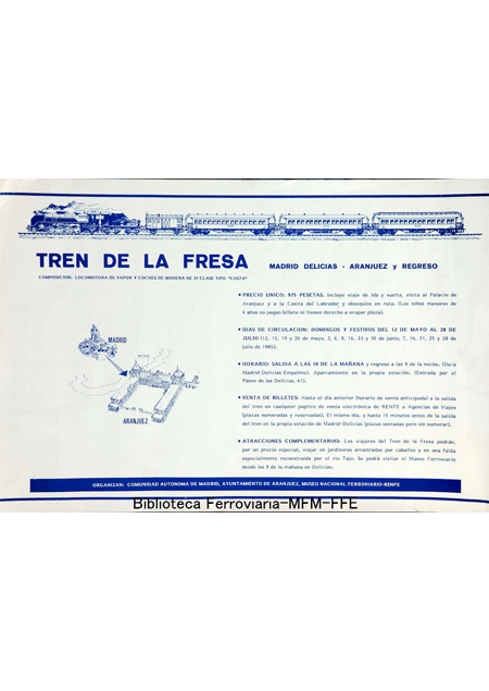 Tren de la Fresa: Madrid Delicias-Aranjuez y regreso