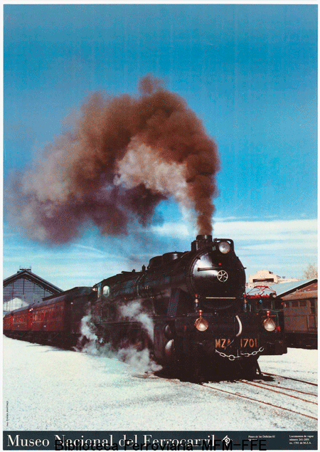 Museo Nacional del Ferrocarril: locomotora de vapor nmero 241-1001 ex. 1701 de M.Z.A.