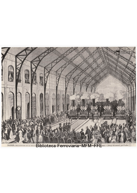Madrid: inauguracin de la estacin definitiva del ferrocarril de Madrid a Ciudad Real y Badajoz, el 30 de marzo ltimo