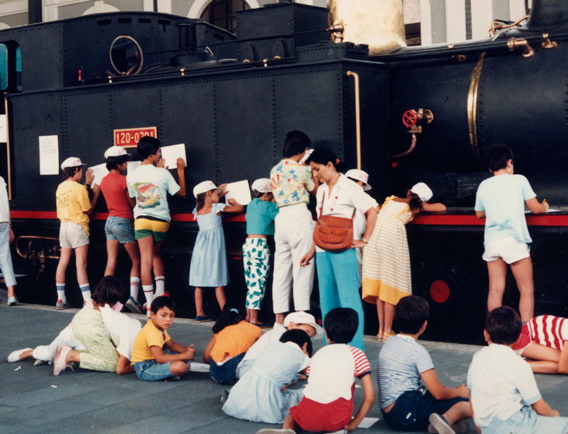 Concurso de dibujo infantil en el Museo del Ferrocarril de Madrid