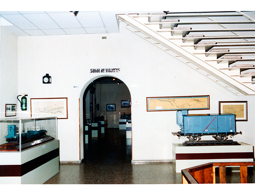 Primeras salas de exposicin del Museo del Ferrocarril de Madrid