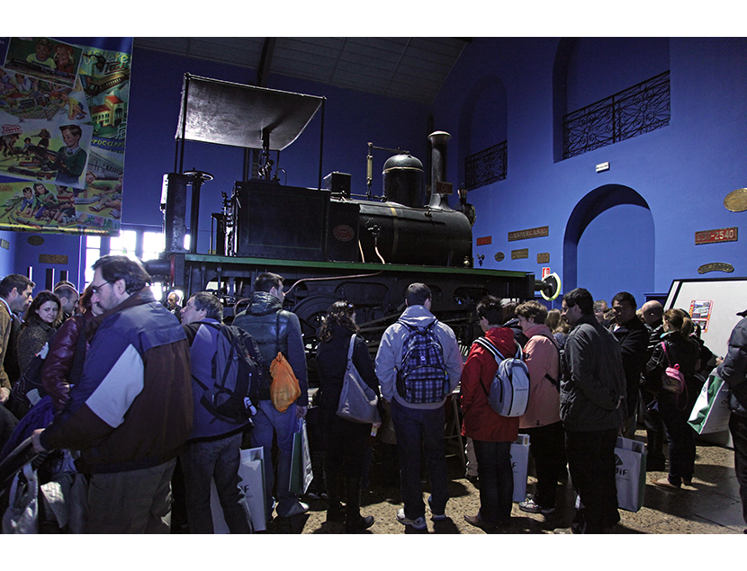 Sala Andaluces del Museo del Ferrocarril de Madrid durante la Jornada de Puertas Abiertas 2012