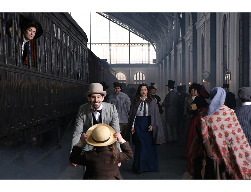 Rodaje del captulo 1 de la serie 'Acacias 38' de RTVE en el Museo del Ferrocarril de Madrid