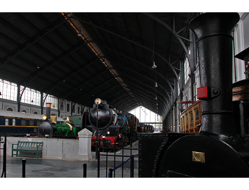 Sala de Traccin del Museo del Ferrocarril de Madrid