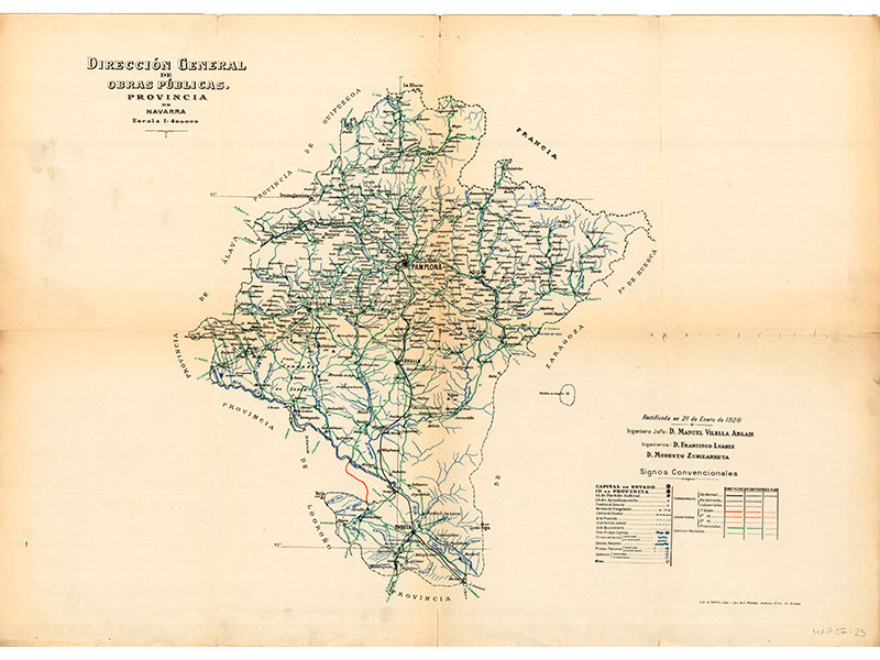 Provincia de Navarra. Direccion General de Obras Publicas, 1928. Signatura MAP 07-25