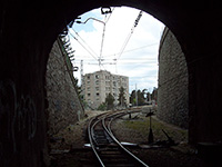 Boca del tunel de salida hacia Cotos en la estación de Puerto de Navacerrada. - 2010 - Puerto de Navacerrada (Madrid)
