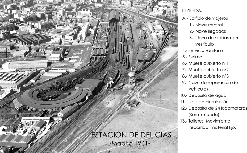 Estación de Delicias, 1961. © Paisajes Españoles.