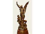 Conjunto escultrico Le Gnie du Progrs. mile L. Picault (bronce, 1899) Medidas: 90 x 48 x 36 cm. Donacin: Mme. Dreyfuss - Pieza IG: 03416