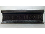 Cupón de carril tipo “Vignole” (Krupp, Alemania, 1880) - Pieza IG: 06224