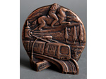Medalla-trofeo conmemorativa del sesquicentenario del ferrocarril en Espaa, 1848-1998 (Julio Lpez Hernndez, 1998) - Pieza IG: 02041