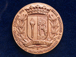 Medalla conmemorativa del ramal ferroviario a la Universidad Autnoma de Madrid, en Cantoblanco, octubre de 1975 (Manolo Prieto, Madrid, 1975) - Pieza IG: 00810