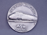 Medalla conmemorativa del viaje inaugural tren AVE Madrid-Sevilla, abril 1992 (Annimo, 1992) - Pieza IG: 06987