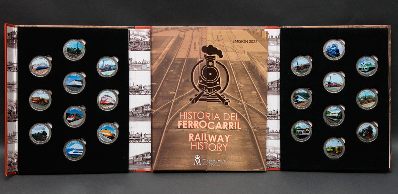 Coleccin de monedas Historia del Ferrocarril, 2022