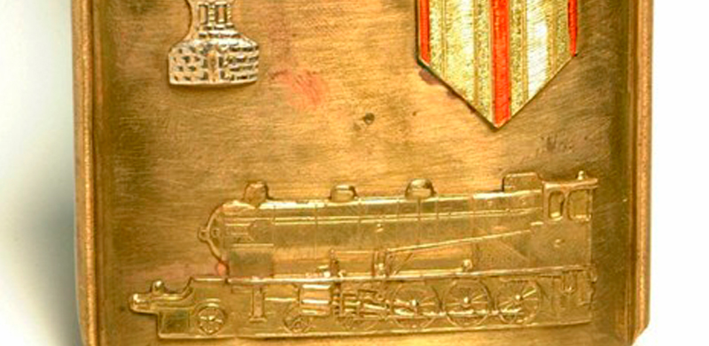 Hebilla de cinturón del Batallón de Ferrocarriles de RENFE