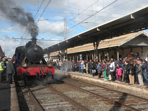 Dos trenes de vapor conmemoran el sesquicentenario de la llegada del ferrocarril a Miranda de Ebro