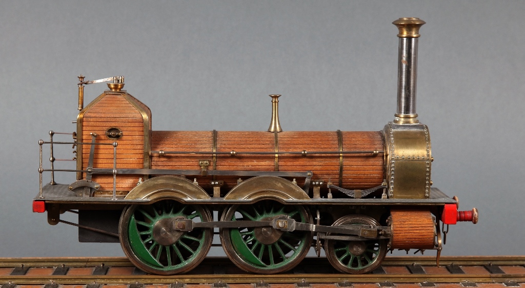 Modelo de locomotora de vapor del Ferrocarril de Madrid-Aranjuez
