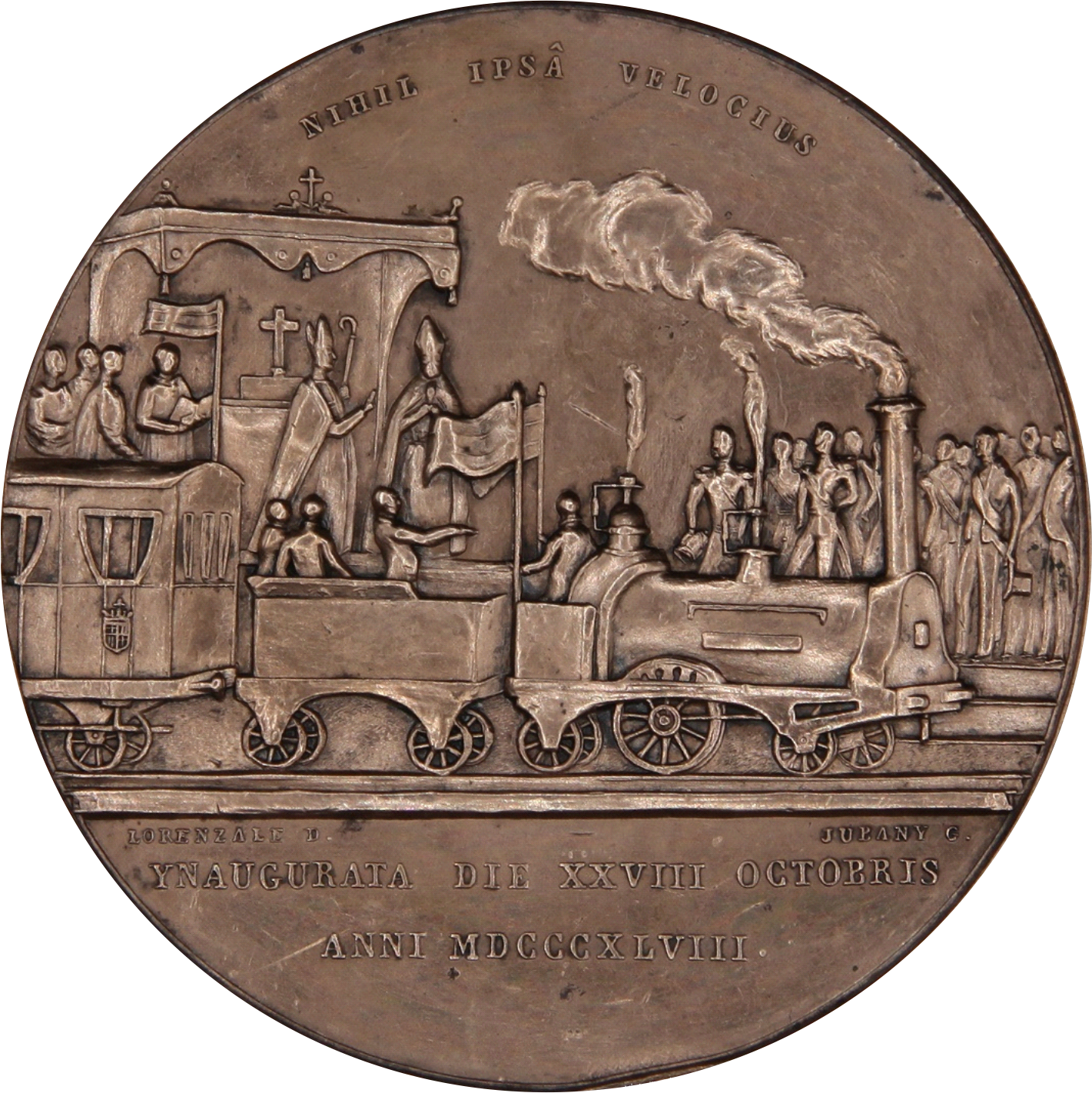 Pieza destacada: Medalla conmemorativa de la inauguración del primer ferrocarril peninsular