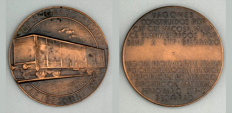 Contrato de 1.000 vagones entre CAF y ZTP Belgrado, 1972