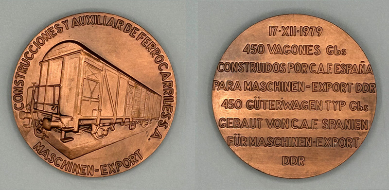 Construccin de 450 vagones Gbs por CAF para Maschinen-Export DDR, 1979