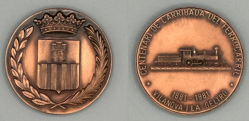 Centenario de la llegada del ferrocarril a Vilanova i la Geltr, 1881-1981