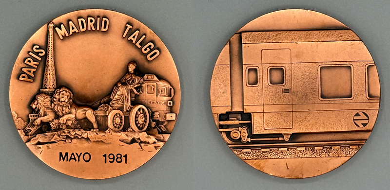 Talgo Madrid-Pars, con la locomotora Virgen del Yugo, 1981