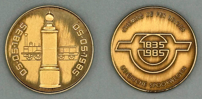 150 Aniversario de los Ferrocarriles de Blgica, 1835-1985