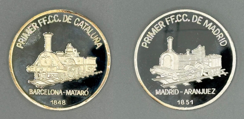 Conmemoracin del primer ferrocarril en Catalua y en Madrid, 2001