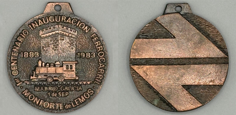 Centenario de inauguracin del ferrocarril de Monforte de Lemos, 1883-1983