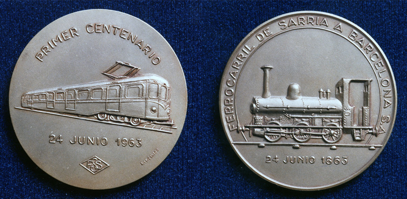 Centenario del Ferrocarril de Sarri a Barcelona, 1863-1963