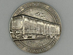 Medalla conmemorativa del contrato entre CAF y ZTP Belgrado para la construccin de 1.000 vagones por parte de CAF, CAT, Macosa y Mgica, suministrados por SEMF a Yugoslavia (Manuel Prieto, Espaa, 1972) - Donacin: Enrique Balbuena - Pieza IG: 08329