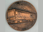 Medalla conmemorativa en bronce del contrato entre CAF y ZTP Belgrado para la construccin de 1.000 vagones por CAF, CAT, MACOSA y Mgica, suministrados por SEMF a Yugoslavia (Manuel Prieto, Espaa, 1972) - Donacin: Enrique Balbuena - Pieza IG: 08330
