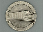 Medalla conmemorativa de la firma del contrato entre CAF y la Nigerian Railway Co. para la fabricacin de 200 vagones (Manuel Prieto, Espaa, 1977) - Donacin: Enrique Balbuena - Pieza IG: 08327