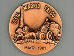 Medalla conmemorativa del servicio Talgo Madrid-Pars, con la locomotora Virgen del Yugo (Manuel Prieto, Madrid, 1981) - Donacin: Enrique Balbuena - Pieza IG: 08325