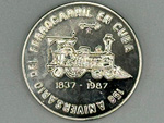 Medalla conmemorativa del XVII Congreso Panamericano de Ferrocarriles (Annimo, Espaa, 1987) - Donacin: Enrique Balbuena - Pieza IG: 05973