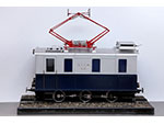 Modelo de locomotora elctrica del Fc. Cremallera de Nria. (Brown, Boveri & Cie., Suiza, ca. 1930). Escala: 1:5. Medidas: 50 x 74 x 34 cm. Donacin: Henri Margot Ehrenberg - Pieza IG: 00368