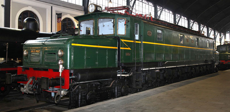 Locomotora elctrica RENFE 7507 (Compaa Auxiliar de Ferrocarriles -CAF-, Espaa, Brown Boveri y Oerlikon, Suiza, 1945)