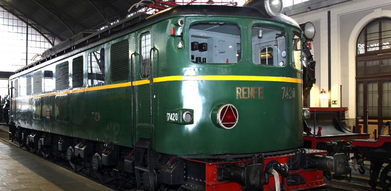 Locomotora elctrica 7420 (Scheron y Devis-MACOSA-, Suiza-Espaa, 1944)