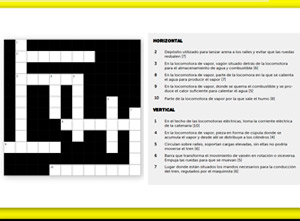 Crucigrama - Partes de las locomotoras